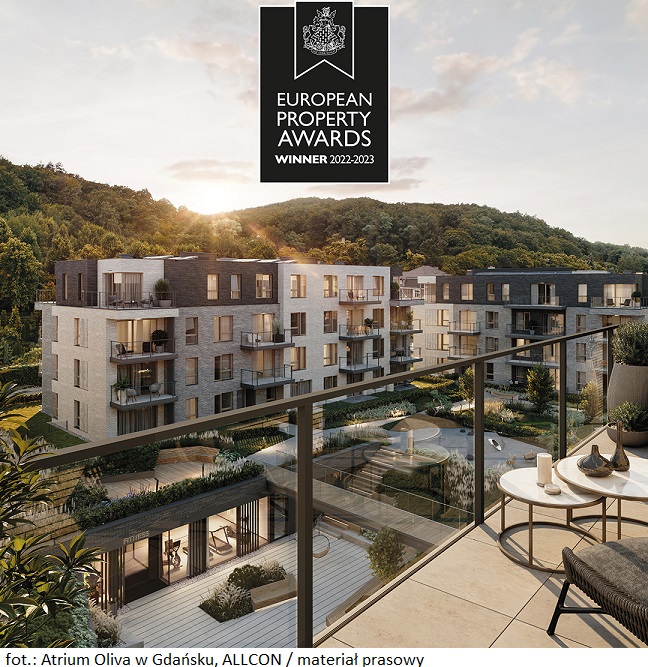 Nieruchomość Atrium Oliva zdobyła międzynarodową nagrodę European Property Awards 2022/2023