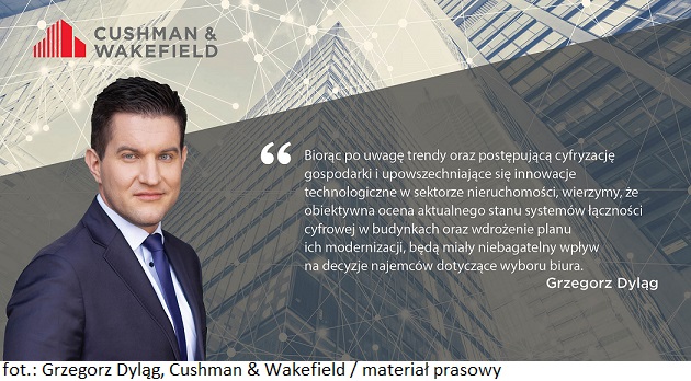 Cushman & Wakefield certyfikował nieruchomości inwestycyjne w standardzie WiredScore