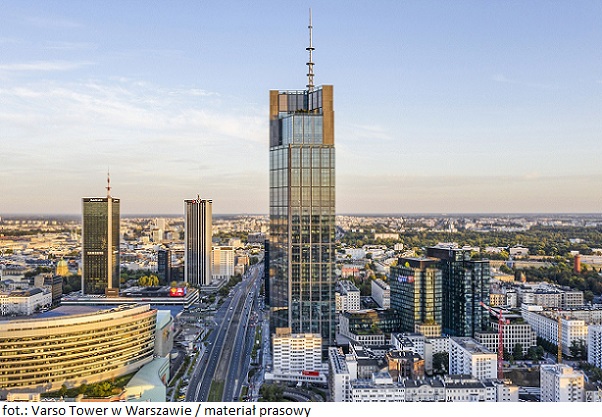 Nowy najemca wprowadzi się do biurowej nieruchomości komercyjnej Varso Tower w Warszawie