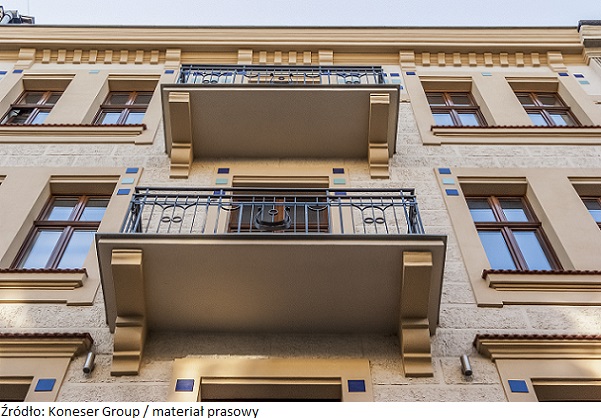 Brzozowa 15_ po_rem_elewacja frontowa balkony Koneser Group